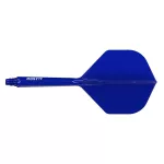 Fluturas si tija darts Cuesoul ROST 77 Solid albastru, fluturas Small Standard Wing si tija lunga