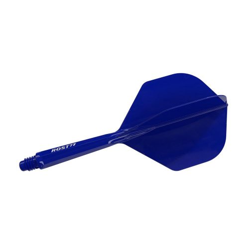 Fluturas si tija darts Cuesoul ROST 77 Solid albastru, fluturas Small Standard Wing si tija medie