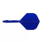 Fluturas si tija darts Cuesoul ROST 77 Solid albastru, fluturas Small Standard Wing si tija medie