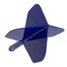 Fluturas si tija darts Cuesoul ROST 77 Solid albastru, fluturas Small Standard Wing si tija medie