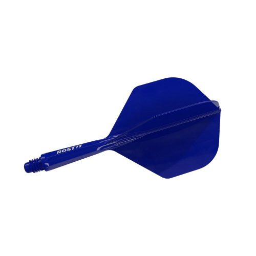 Fluturas si tija darts Cuesoul ROST 77 Solid albastru, fluturas Small Standard Wing si tija scurta