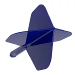 Fluturas si tija darts Cuesoul ROST 77 Solid albastru, fluturas Small Standard Wing si tija scurta