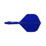 Fluturas si tija darts Cuesoul ROST 77 Solid albastru, fluturas Small Standard Wing si tija scurta