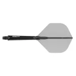 Fluturas si tija darts Cuesoul ROST 77 negru transparent, fluturas Small Standard Wing si tija lunga