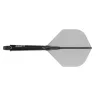 Fluturas si tija darts Cuesoul ROST 77 negru transparent, fluturas Small Standard Wing si tija lunga