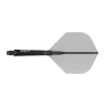   Fluturas si tija darts Cuesoul ROST 77, negru transparent, fluturas Small Standard Wing, tija medie