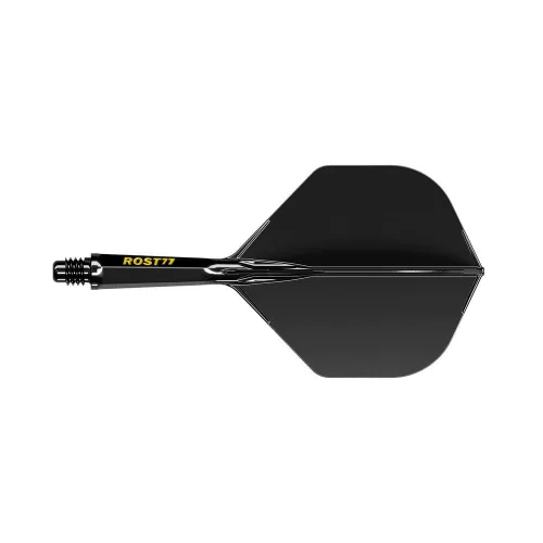 Fluturas si tija darts Cuesoul ROST 77 negru, Small Standard Wing si tija scurta