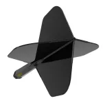 Fluturas si tija darts Cuesoul ROST 77 negru, Small Standard Wing si tija scurta