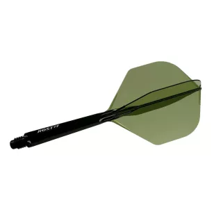 Fluturas si tija darts Cuesoul ROST 77, verde transparent, fluturas Small Standard Wing, tija lunga