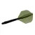 Fluturas si tija darts Cuesoul ROST 77, verde transparent, fluturas Small Standard Wing, tija lunga