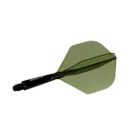 Fluturas si tija darts Cuesoul ROST 77 transparent verde, aripa Small Standard si tija scurta