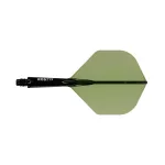 Fluturas si tija darts Cuesoul ROST 77 transparent verde, aripa Small Standard si tija scurta