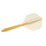 Fluturas si tija darts Cuesoul ROST 77, portocaliu transparent, fluturas Small Wing si tija lunga