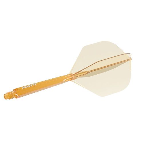Fluturas si tija darts Cuesoul ROST 77, portocaliu transparent, fluturas Small Wing si tija lunga