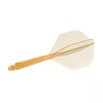 Fluturas si tija darts Cuesoul ROST 77 portocaliu transparent, fluturas Small Wing si tija medie