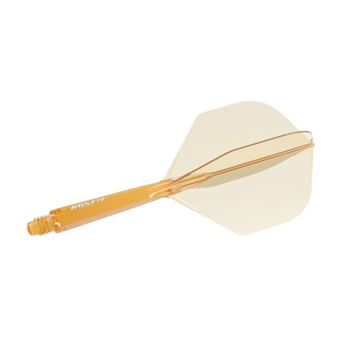Fluturas si tija darts Cuesoul ROST 77 portocaliu transparent, fluturas Small Wing si tija medie