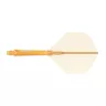 Fluturas si tija darts Cuesoul ROST 77 portocaliu transparent, fluturas Small Wing si tija medie