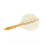 Fluturas si tija darts Cuesoul ROST 77 portocaliu transparent, aripa Small Wing si tija scurta