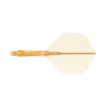 Fluturas si tija darts Cuesoul ROST 77 portocaliu transparent, aripa Small Wing si tija scurta