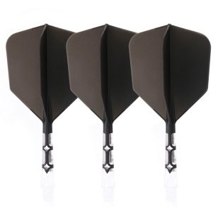   Fluturas si tija darts Cuesoul ROST T19, negru-transparent, Big Wing, tija medie