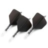  Fluturas si tija darts Cuesoul ROST T19, negru-transparent, Big Wing, tija medie