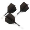   Fluturas si tija darts Cuesoul ROST T19, negru-transparent, Big Wing, tija medie
