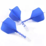 Fluturas si tija darts Cuesoul ROST T19, albastru-transparent, fluturas Big Wing si tija lunga