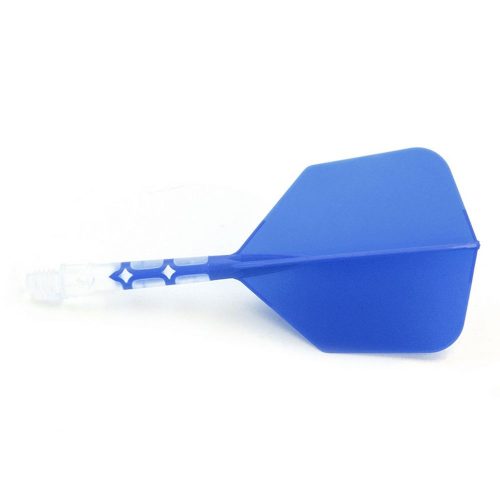 Fluturas si tija darts Cuesoul ROST T19, albastru-transparent, fluturas Big Wing si tija medie