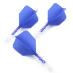 Fluturas si tija darts Cuesoul ROST T19, albastru-transparent, fluturas Big Wing si tija medie