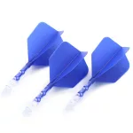 Fluturas si tija darts Cuesoul ROST T19, albastru-transparent, fluturas Big Wing si tija medie