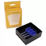 Fluturas si tija darts Cuesoul ROST T19, albastru-transparent, fluturas Big Wing si tija medie