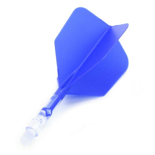 Fluturas si tija darts Cuesoul ROST T19, albastru-transparent, fluturas Big Wing si tija scurta