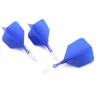 Fluturas si tija darts Cuesoul ROST T19, albastru-transparent, fluturas Big Wing si tija scurta