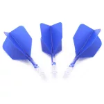 Fluturas si tija darts Cuesoul ROST T19, albastru-transparent, fluturas Big Wing si tija scurta