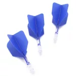 Fluturas si tija darts Cuesoul ROST T19, albastru-transparent, fluturas Big Wing si tija scurta