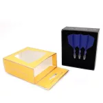 Fluturas si tija darts Cuesoul ROST T19, albastru-transparent, fluturas Big Wing si tija scurta