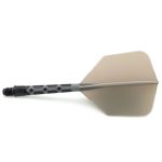 Fluturas si tija darts Cuesoul ROST T19, gri-negru, fluturas Big Wing si tija lunga