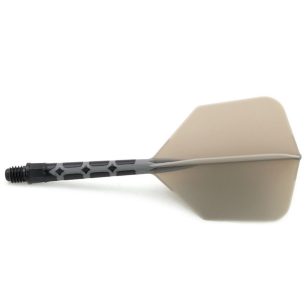 Fluturas si tija darts Cuesoul ROST T19, gri-negru, fluturas Big Wing si tija lunga