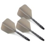 Fluturas si tija darts Cuesoul ROST T19, gri-negru, fluturas Big Wing si tija lunga