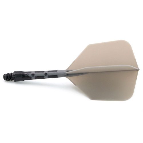 Fluturas si tija darts Cuesoul ROST T19, gri-negru, fluturas Big Wing si tija medie