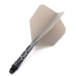 Fluturas si tija darts Cuesoul ROST T19, gri-negru, fluturas Big Wing si tija medie