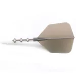 Fluturas si tija darts Cuesoul ROST T19, gri-alb, fluturas Big Wing si tija lunga
