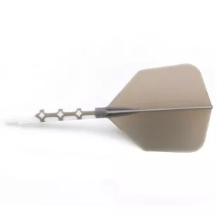 Fluturas si tija darts Cuesoul ROST T19, gri-alb, fluturas Big Wing si tija lunga