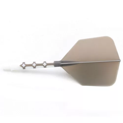 Fluturas si tija darts Cuesoul ROST T19, gri-alb, fluturas Big Wing si tija lunga