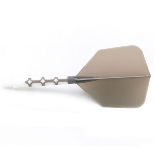 Fluturas si tija darts Cuesoul ROST T19, gri-alb, fluturas Big Wing si tija lunga
