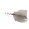 Fluturas si tija darts Cuesoul ROST T19, gri-alb, fluturas Big Wing si tija lunga