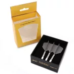 Fluturas si tija darts Cuesoul ROST T19, gri-alb, fluturas Big Wing si tija lunga