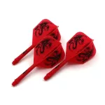 Fluturas si tija darts Cuesoul ROST AK5 Dragon, rosu, fluturas Big Wing si tija scurta