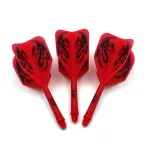 Fluturas si tija darts Cuesoul ROST AK5 Dragon, rosu, fluturas Big Wing si tija scurta