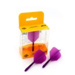 Fluturas si tija darts Cuesoul ROST AK5 Solid, mov, fluturas Big Wing si tija medie